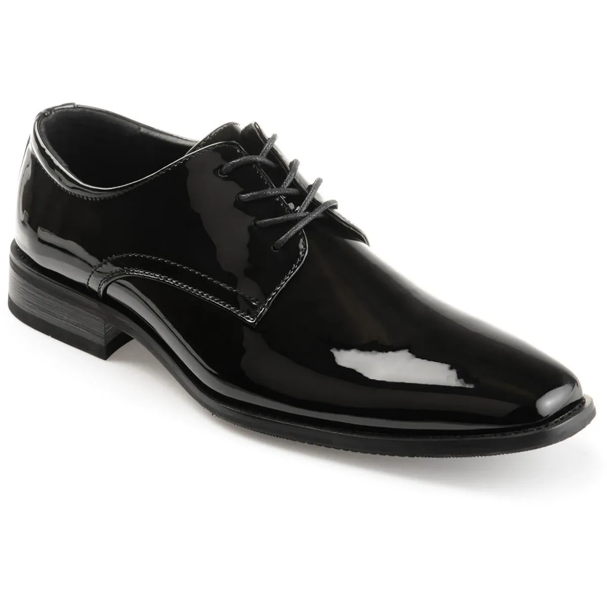 Cole Mens Patent Lace-Up Oxfords