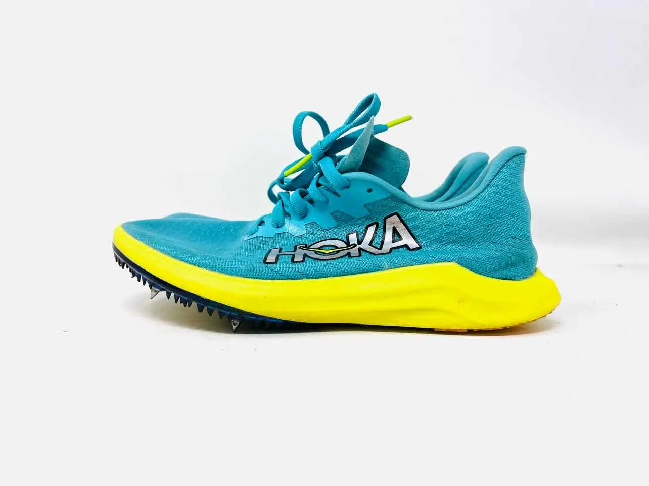 Hoka Size 6 Teal/Yellow Lace-Up Mesh Shoes Sneakers