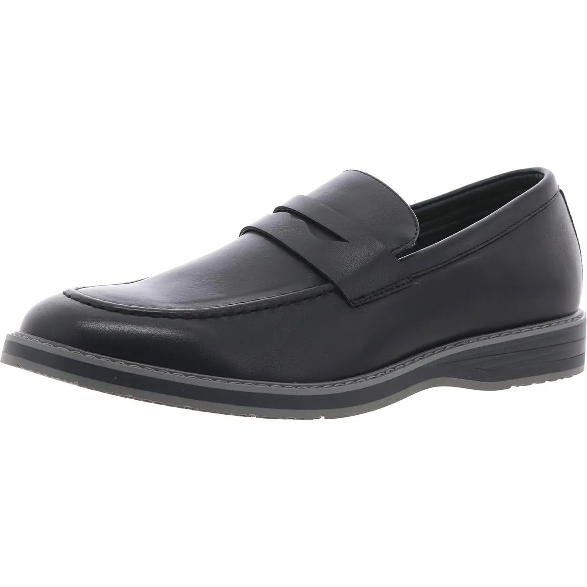 Kahlil Mens Padded Insole Faux Leather Loafers
