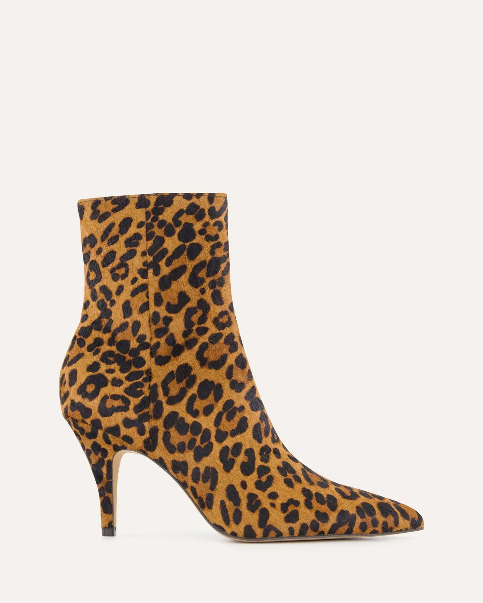 LOTTIE HIGH ANKLE BOOTS LEOPARD PRINT LEATHER