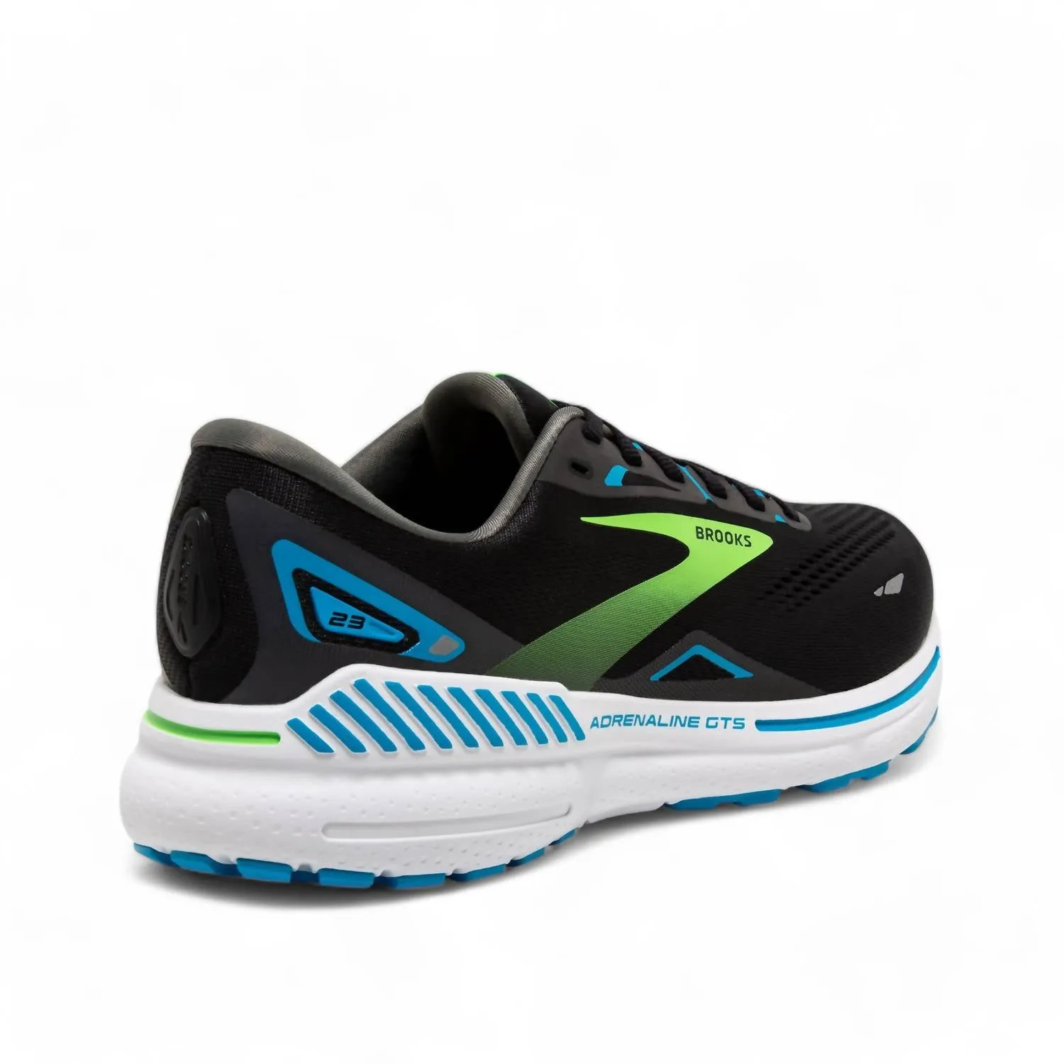Men's Adrenaline Gts 23 Running Shoes In Black/blue/green