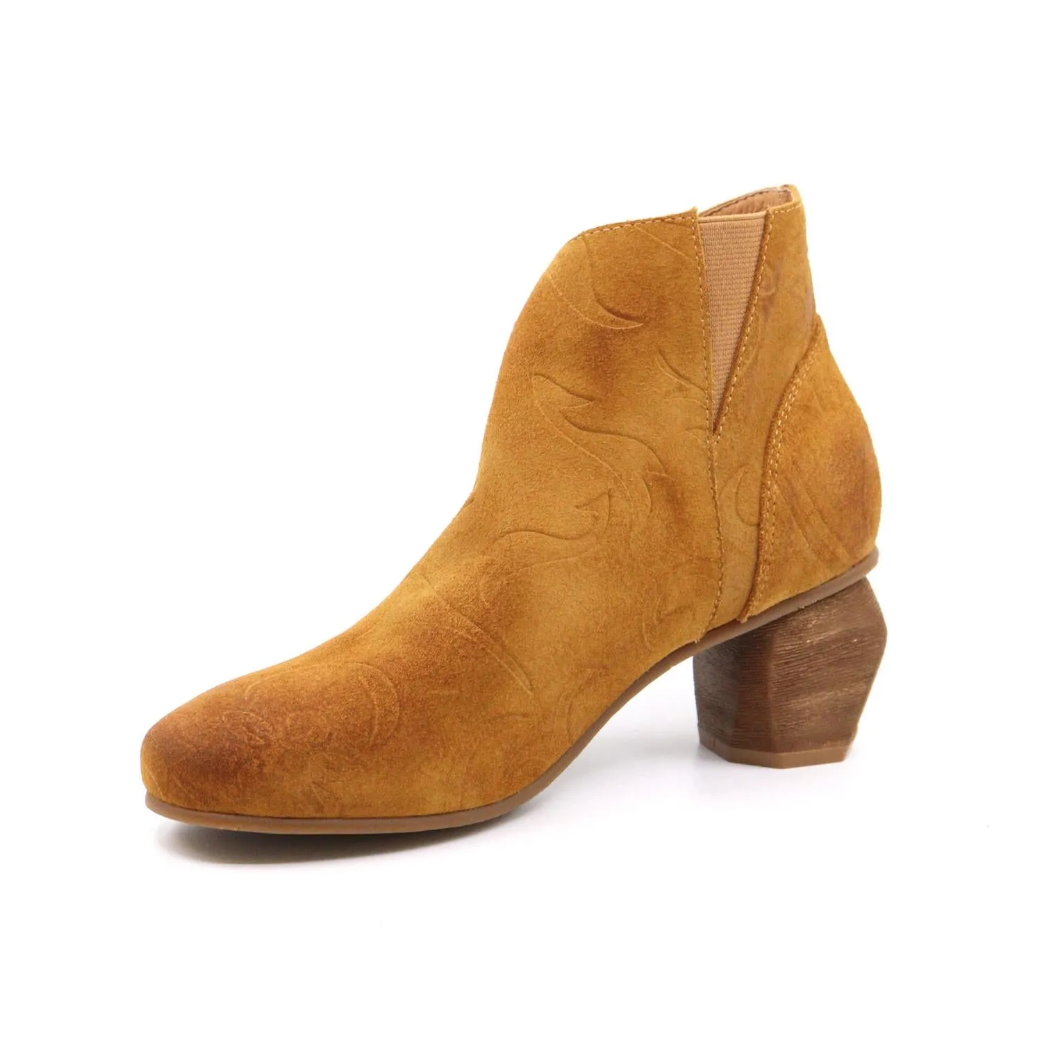Women's Patti Heeled Bootie In Cognac